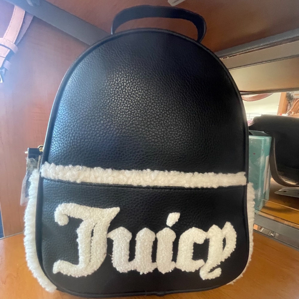 Black Leather Juicy Couture Backpack